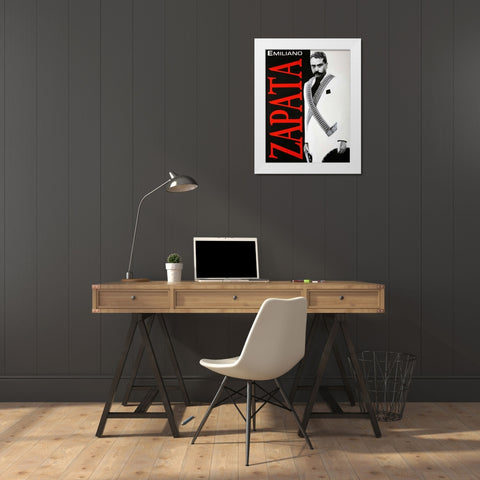 ZAPATA White Modern Wood Framed Art Print by Valadez, Robert