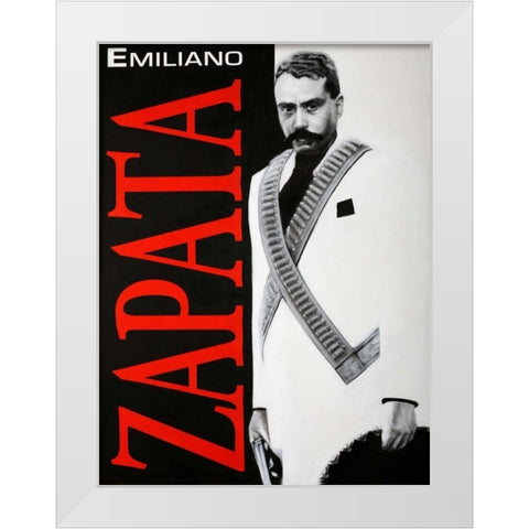 ZAPATA White Modern Wood Framed Art Print by Valadez, Robert