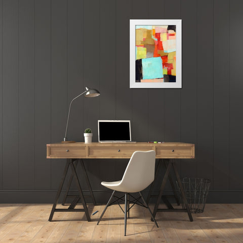 Jigsaw White Modern Wood Framed Art Print by Van Landuyt, Jamie