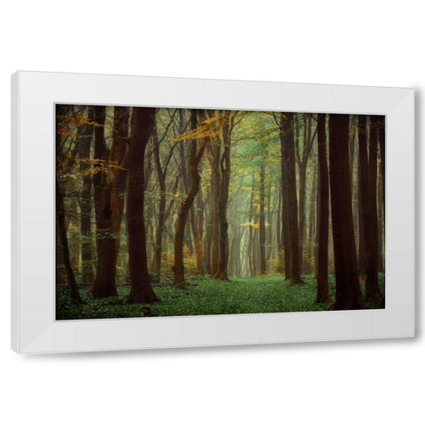 Arriving Nowhere White Modern Wood Framed Art Print by Van de Goor, Lars