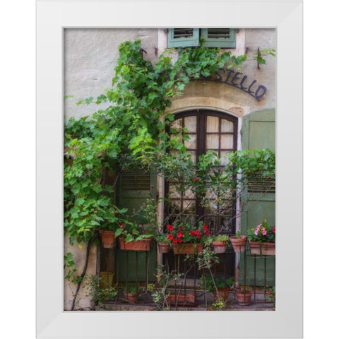 Moustiers Sainte Marie White Modern Wood Framed Art Print by Van de Goor, Lars