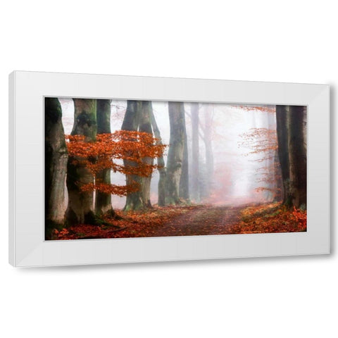 Last Guide before the Mist White Modern Wood Framed Art Print by Van de Goor, Lars