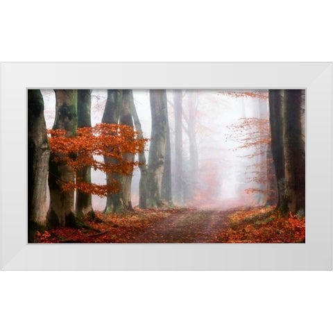 Last Guide before the Mist White Modern Wood Framed Art Print by Van de Goor, Lars