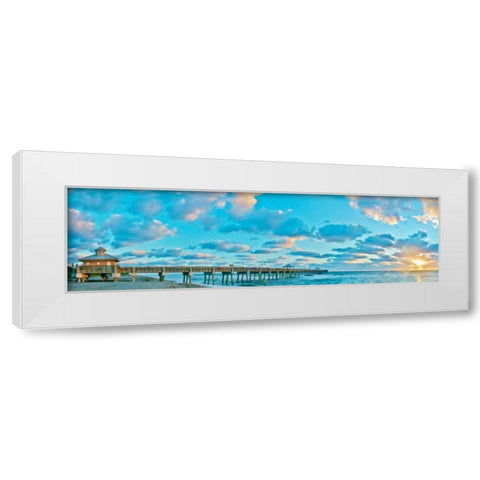 Sunrise on Juno Beach White Modern Wood Framed Art Print by Vaughn, Steve