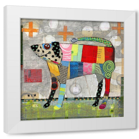 Coat of Many Colors White Modern Wood Framed Art Print by Verhoeven, Judy