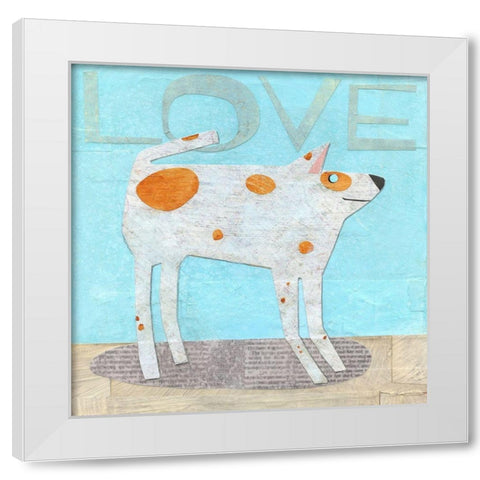 Faithful Friend White Modern Wood Framed Art Print by Verhoeven, Judy