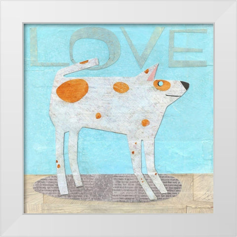 Faithful Friend White Modern Wood Framed Art Print by Verhoeven, Judy