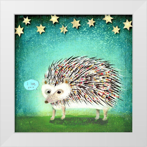 Porcupine for Thomas White Modern Wood Framed Art Print by Verhoeven, Judy