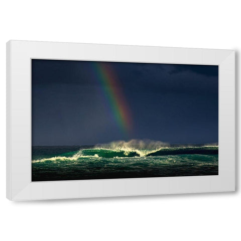 Divine Wave White Modern Wood Framed Art Print by Varona, Verne