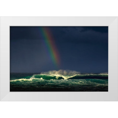Divine Wave White Modern Wood Framed Art Print by Varona, Verne