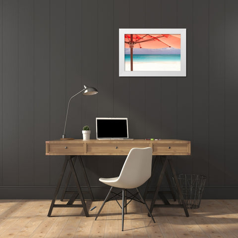 Umbrella Perspective White Modern Wood Framed Art Print by Varona, Verne
