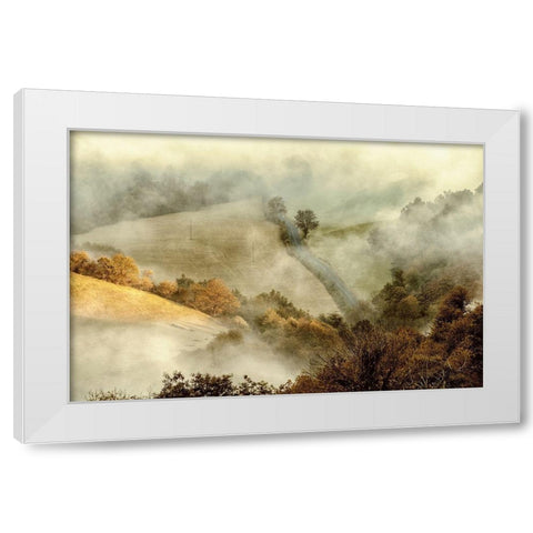 Awakening Fields White Modern Wood Framed Art Print by Van de Goor, Lars