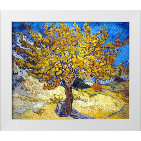The Mulberry Tree White Modern Wood Framed Art Print by Van Gogh, Vincent