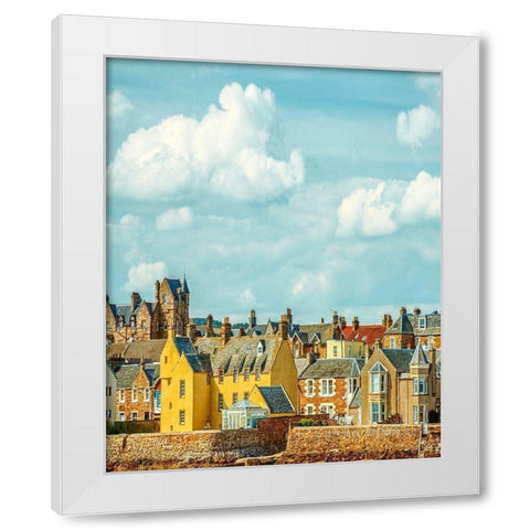 Somewhere In Scotland White Modern Wood Framed Art Print by Van de Goor, Lars