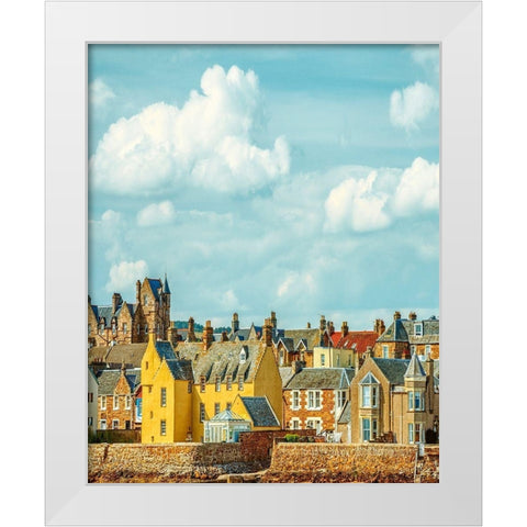 Somewhere In Scotland White Modern Wood Framed Art Print by Van de Goor, Lars
