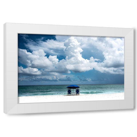 Just Us Two White Modern Wood Framed Art Print by Varona, Verne