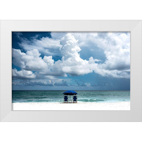 Just Us Two White Modern Wood Framed Art Print by Varona, Verne