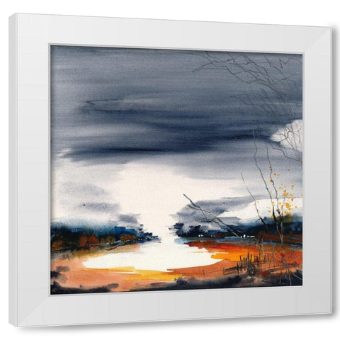 Toward The Sky Deep Water White Modern Wood Framed Art Print by Vainio, Caryn