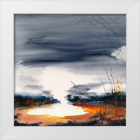 Toward The Sky Deep Water White Modern Wood Framed Art Print by Vainio, Caryn