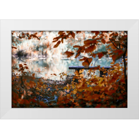 Lonely Place White Modern Wood Framed Art Print by Vitomirov, Igor