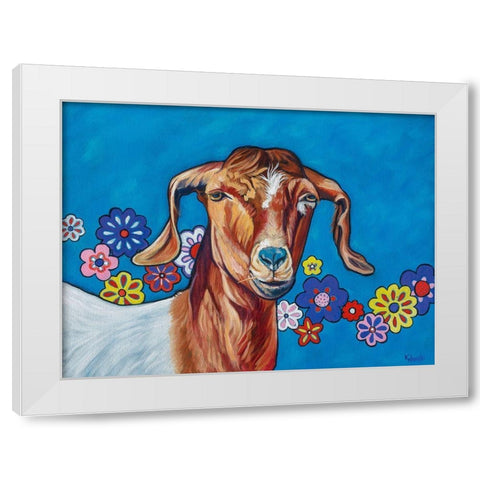 Gertie White Modern Wood Framed Art Print by Wronski, Kathryn