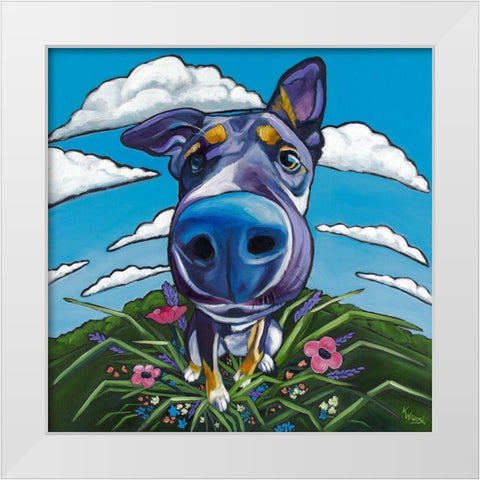 Head in the Clouds White Modern Wood Framed Art Print by Wronski, Kathryn