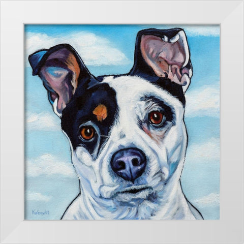 Luna White Modern Wood Framed Art Print by Wronski, Kathryn