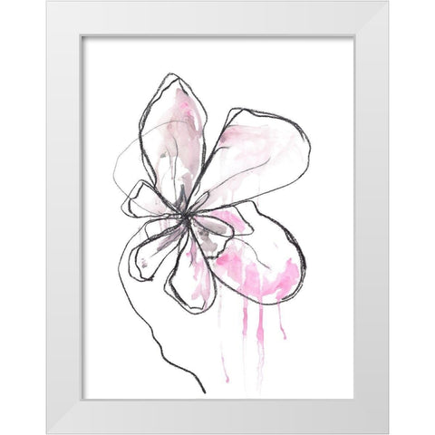 Pink Modern Botanical White Modern Wood Framed Art Print by Weiss, Jan