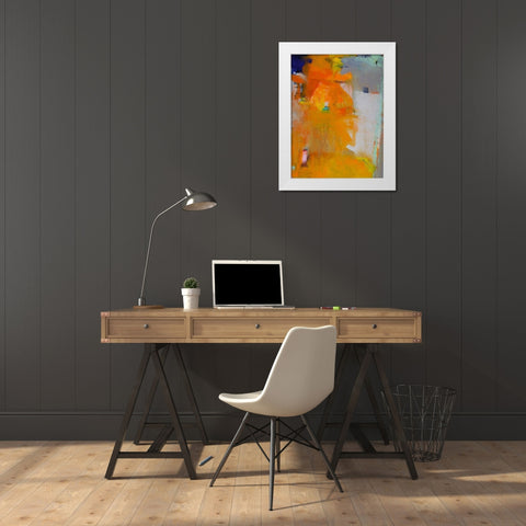 Convergence White Modern Wood Framed Art Print by Wakefield, Martha