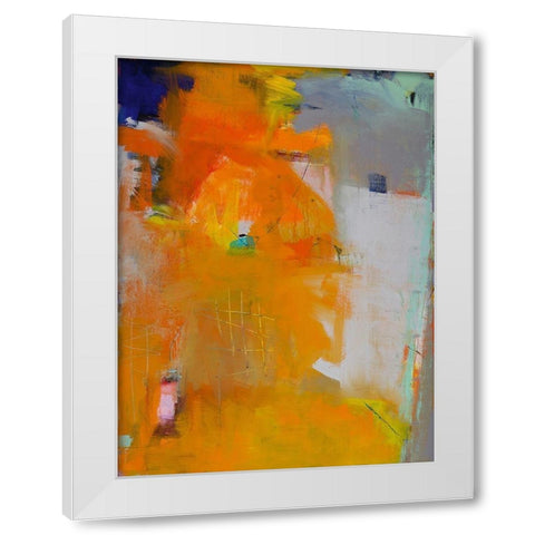 Convergence White Modern Wood Framed Art Print by Wakefield, Martha