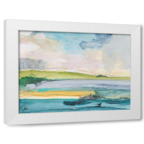Amid the Jewels White Modern Wood Framed Art Print by Weiss, Jan