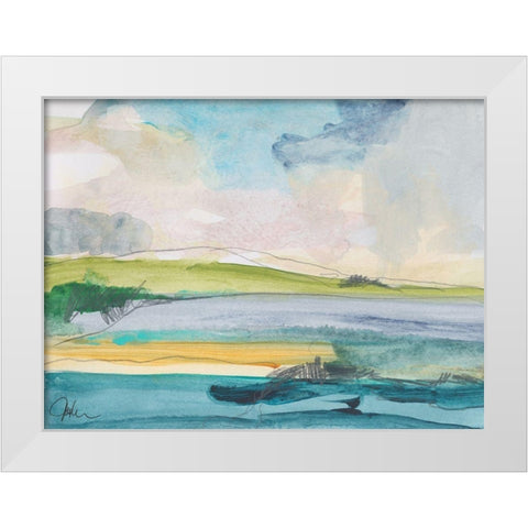 Amid the Jewels White Modern Wood Framed Art Print by Weiss, Jan
