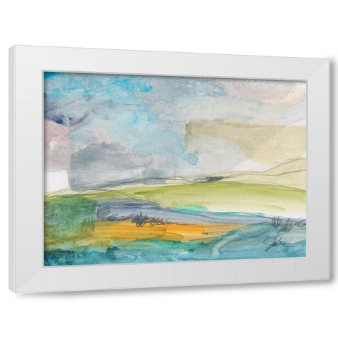 Earth Divided White Modern Wood Framed Art Print by Weiss, Jan