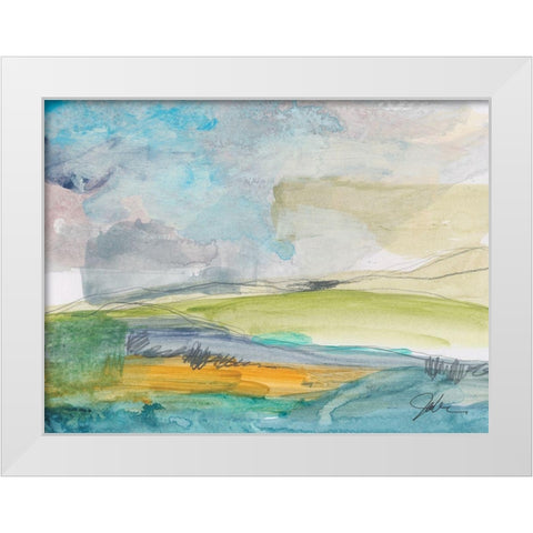Earth Divided White Modern Wood Framed Art Print by Weiss, Jan