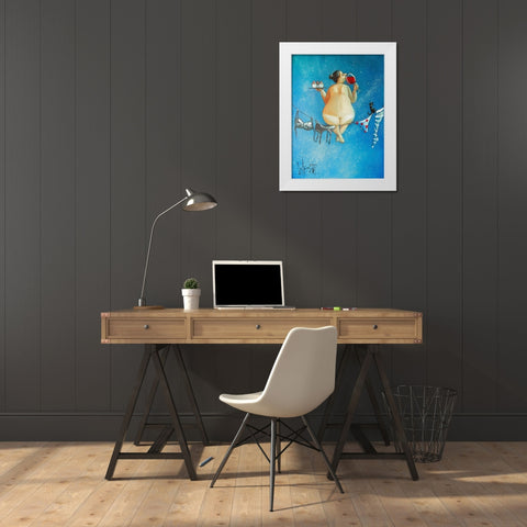 Out of this World White Modern Wood Framed Art Print by West, Ronald