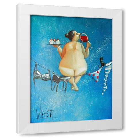 Out of this World White Modern Wood Framed Art Print by West, Ronald