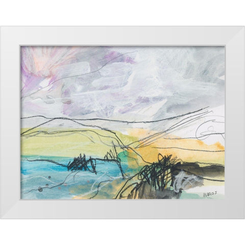 Trail to the Sea White Modern Wood Framed Art Print by Weiss, Jan