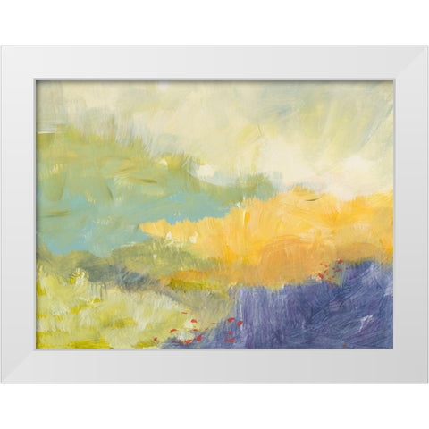 On The Edge White Modern Wood Framed Art Print by Weiss, Jan