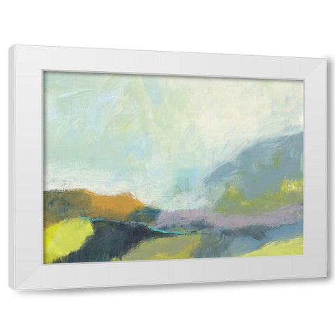 Natures First Green White Modern Wood Framed Art Print by Weiss, Jan