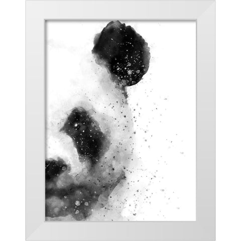 Panda At Attention White Modern Wood Framed Art Print by Wong, Brandon
