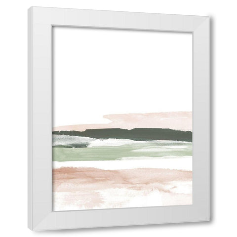 Pink Blush Landscape No. 2 White Modern Wood Framed Art Print by Wong, Brandon