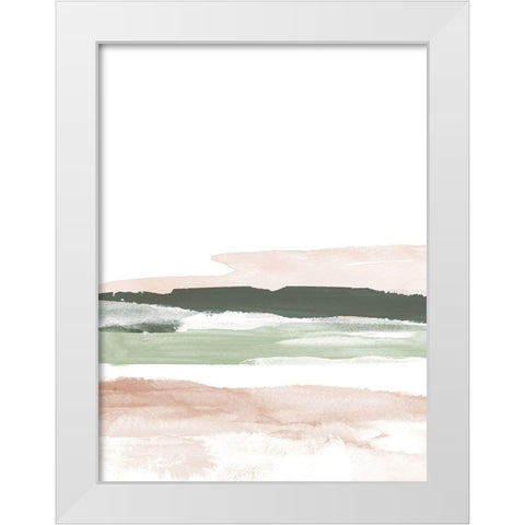 Pink Blush Landscape No. 2 White Modern Wood Framed Art Print by Wong, Brandon