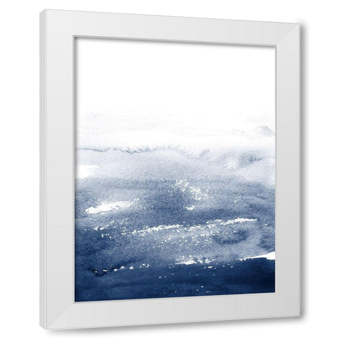 The Deep Blue White Modern Wood Framed Art Print by Wong, Brandon