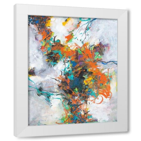 Fracture White Modern Wood Framed Art Print by Weiss, Jan