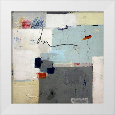 Happiness Unfolding White Modern Wood Framed Art Print by Weaverling, Julie