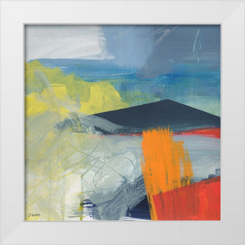 Vague Idea White Modern Wood Framed Art Print by Weiss, Jan