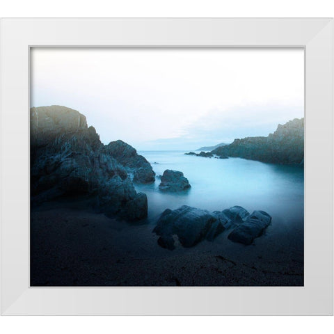 Ocean 17 White Modern Wood Framed Art Print by Winstanley, Ian