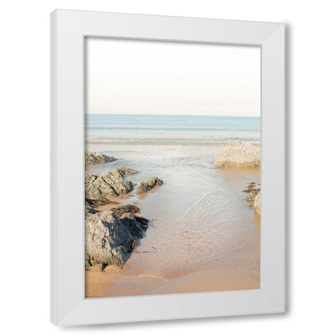 White Oceans 64 White Modern Wood Framed Art Print by Winstanley, Ian
