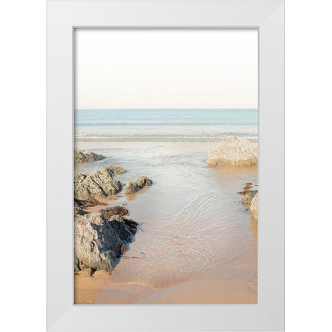 White Oceans 64 White Modern Wood Framed Art Print by Winstanley, Ian