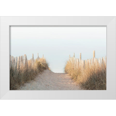 White Oceans 62 White Modern Wood Framed Art Print by Winstanley, Ian